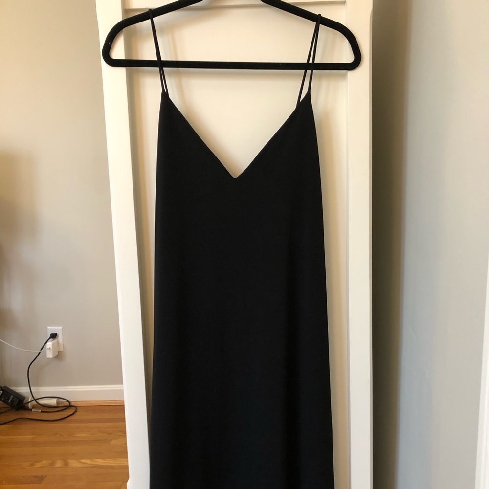 Zara black midi dress